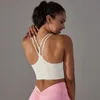 Lu Bra Yoga выравнивать майку для плавного урожая ank op strappy wo-layer design sports bra bra fiess тренировка для девочек с твердой средней поддержкой Lemo