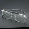 Zonnebrillen Business Leesglazen Fashion Men's Anti Blue Light Metal Half Frame Glare oog Strain UV Computer-bril 1 0- 4 3114