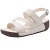 Scarpe casual 2024 Summer Elegant Luxury Women's Sandals Authentic White Out White Surface Hole