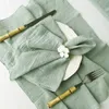 Conjunto de 6 guardanapos de pano de algodão Gaze 30x30cm para decoração de casamento todos os dias use jantar de chá tabela vila de natal guardinha 240508