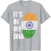 Mäns T -shirts Indian Flag DNA - Fingeravtryck - Indien T -shirt Y240509
