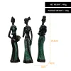 ミニチュア家の装飾装飾彫像彫刻家の家の装飾リビングルーム黒人カスタム人形3脚樹肉樹脂工芸品