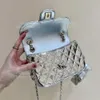 Сумки 10A мини -пакеты Mini Flay Star Coin Surror Mircor 1: 1 качественные дизайнерские сумки роскошные сумки мода кросс куба сумки для плеча мешки патентная кожаная сумка с подарочной коробкой Wc628