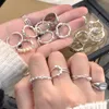 Designer ring mode luxe sieraden matching accessoire ring met niche-ontwerp high-end elastisch touw gebroken zilveren ring dames minimalistische stijl