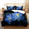 Beddengoed sets Japanse down dekbedovertrek bloeiende kersenbloesembomen kersenbloesems lente bloemen polyester beddengoed full -size/extra grote j240507