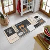 Carpet Flannel Mat Mat Polyester Table Vide et divers motifs de grille anti-glissement et anti-idiot adaptés aux revêtements de sol en plein air dans les cuisines WX