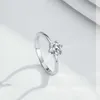 Band Rings Hoyon Moissanite R1 Lab Diamond Weddbands Original 925 Silver Jewelry Promise Engagement CZ Rings Female Anillos J240508