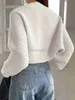 Maglioni da donna a maniche lunghe Cardigan a maglia corta maglione a maglia corta top casual