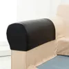 1 pair Sofa Armrest Covers PU Leather Polyester Couch Chair Arm Rest Protector Stretchy Covers1 308x