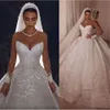 Arabische vintage trouwjurken kristallen pure kanten met lange mouwen kralen kogel jurk vestido de novia bruidsjurk 0509