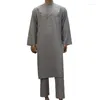 Roupas étnicas Jalabiyat Ramadan mens 2024 Paquistão Conjunto de duas peças CAFTAN ABAYA ABAYA para homens vestidos sauditas conjuntos muçulmanos dubai