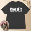Camisetas masculinas 2024 Summer New CrossFit anuncia o melhor ajuste para homens de camiseta de mangas curtas pretas de camiseta legal de rua de rua para venda D240509