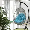 Rund hängande ägg hängmatta stol svängstol kudde tjockt bo tillbaka för inomhus och utomhus uteplats 240508