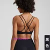 Designer Lul Yoga tenue Sport Bras Femmes High Support Cross Back Sports Bra Robe nue brossée Fitness Fitness Sexy Tob Top