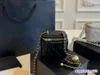 Sacchetti di design da donna agnello mini borse per cassette cosmetiche con sfera d'oro in oro metalasse catena a traversa traversa per vanità vanità sacoche moneta borsetta 11x9 cm