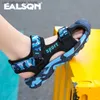 Slipper Childrens Sandals Sports Leather Cutting Summer Big Boy Beach Shoes Canvas Rain Rain Q240409