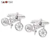 Cuff Links Savoyshi Mens Shirt Cuffs Innovative Silver Bicycle Cuffs Mens Gifts Bijoux à la mode pas de sculpture Q240508