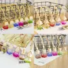 Hanging Ornament Colourful Glass Bottle Perfume Essential Oils Diffuser Car Hang Rope Pendant Empty Packing Bottles 8ML s