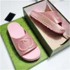 Projektanci marki Kobiety panie puste platforma damska sandał sandał z lnterlocking g urocze słoneczne buty na plaży Buty