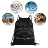 Backpack I Destroy Silence With Guitare Strings Drawstring Bags Gym Bag Waterproof Band Quiet