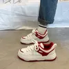 Spring New Little Shoes White Chores Chaussures Gai Casual Polydold Colored Sole épaisse Sole Bas Top Sports Sports Blue Chaussures