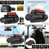 Voiture DVR DVRS dashcam double caméra hd avant 2 lens de l'objectif dash came grand angle de vision nocturne