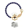 Brand Westwood Blue Gold Stone Beads Ship Anchor Earth Planet Bracelet Instagram Star Style haut de gamme