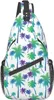 Sac à dos Palme tropical Palme Unisexe Sling Crossbody Sacs pour hommes Femmes Cocon Occont Casual Day Packs Poitrine Réglable