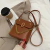 Torba Vintage Flap Crossbody for Women 2024 Torebka swobodna łańcuch pu duża pojemność TOTE TOTE Autumn Solid Kolor