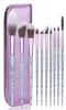 10st Makeup Brushes Set Kits Contour Foundation Blusher Make Up Brush Powder Eyeshadow Brush Soft Hair Cosmetic Tool With Leather8351741