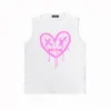 new designer brand mens tank tops trendy fashion sleeveless t shirts summer cotton breathable clothes sports vest ZJBAM115 Paint-splashed heart print vest