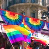 Аксессуары 6 шт. Рейнбоу -гордость флаг овсянки 1,5 x 3 фута гей -гордость плиссированный флаг флаг баннер для геев ЛГБТ -парада на открытом воздухе двор передний крыльцо