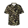 Chemises décontractées pour hommes Shirt Gold Retro Imprimé Elegant Hawaiian Male Male Short Beach Y2K Street Design Surdimensione surdimensionnée