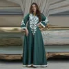 Ethnische Kleidung Eid Mubarak Muslimer Stickansticker Abaya für 2024 Frauen Kleid Dubai Jalabiya Türkei Indien Kaftan Maxi Kleid Islam Robe