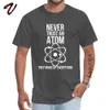 Men's T-Shirts Science Physics Chemistry New Design T-shirts Big Bang Theory Never Believing in Atoms Funny Design Fashion T-shirts Cotton Mens d240509