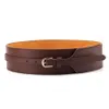 Women Dress Belt Fashion Coat Leather Belt For Women Pin Buckle Cowhide Leather Women Belts Mid-waisted Wide Belt 210407 303d