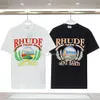 Fashion t Männer Frauen Designer T-Shirts Tees Kleidung Tops Mann lässige Brust-Schreiben Hemd Shing Street Shorts Ärmel Rhude T-Shirts 419