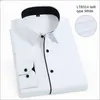 Koszulka męska Koszulka biała koszula dla mężczyzn długie rękawy biuro Business Dresn Dress koszule swobodne męska koreańska moda szczupła 5xl 6xl 7xl 8xl D240427