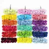 Decoratieve bloemen kransen 144pcs mini 2 cm papieren rozen kunstmatige bloemhoofden boeket voor trouwhuis decoratie plakboeking diy krans ambachtelijke nepbloem