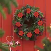 Fiori decorativi ghirlande 10/20pcs 6 cm Christmas Artificial Fagro Fagro di Natale Ornamenti di alberi Navidad Capodanno Decorazione per la casa Noel Ghirlanda di ghirlande fai -da -te