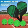 Pickleballschläger Set Pickleball-Paddel-Set mit 2 Schlägen und 4 Pickleball-Bällen Pickle-Ball Racquet W Balls Sport Accessoire 240506