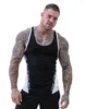 Men039S Zwart Wit Mouwloze T -shirt Zomer Male tanktops Vest mannen Ademend slanke sportfitness Slim QuickDrying Undershi9548744