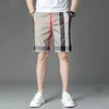 2024 Fashion High End Checkered Shorts for Men's Summer Casual Thin Ice Silk Beach Pants Casual Pants Breattable Capris
