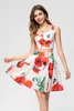 Projektantka damskiego pasa startowego Dwuczęściowe sukienki nadrukowane kwiatowe staniki z spódnicami mody swobodne zestawy bliźniaków