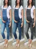 Wepbel Women Jeans insgesamt Mode lässige ärmellose Taschen Sommer Neue Schwangerinnen Overall Hohe Taille Jeans 44N58508913