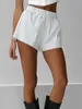 Dames shorts Women Casual Plain Solid Color Elastic Taille Drawring Pockets Lichtgewicht Summer Beach Korte Lounge Pants