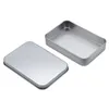 Caja de hojalata plana de plata 88 mm60mm18 mm Tarifique de té caramelo de té Cajas de almacenamiento USB Caja de diversión Organizador9605062