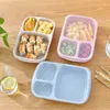 Lunchlådor väskor Mikrovågsugn Lunchlåda Vete Straw Ceries Food Storage Container barn Barnskolekontor Portable Bento Box Lunch Bag