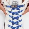 Shoe Parts 1 Pair Elastic No Tie Shoelaces Cross Metal Lock Laces For Kids And Adult Sneakers Shoelace Quick Lazy Strings