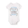 Rompers My Mom Has The Best Mom in The World and I Have The Best Grandmother Baby Bodysuit Infant Short Sleeve Jumpsuit Newborn Romper T240509